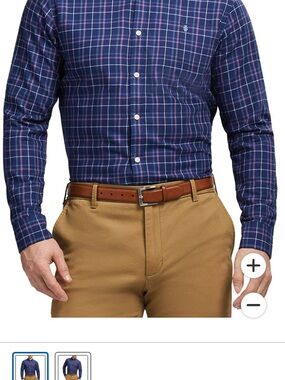 IZOD Men's Blue Plaid Shirt